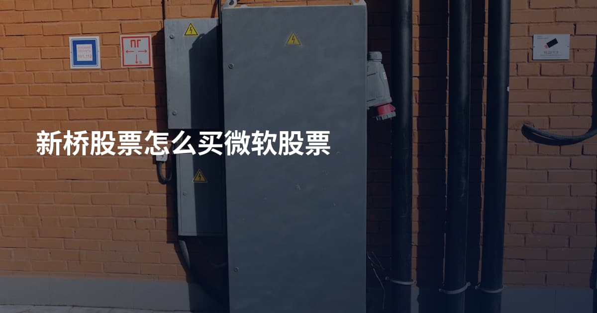 新桥股票怎么买微软股票