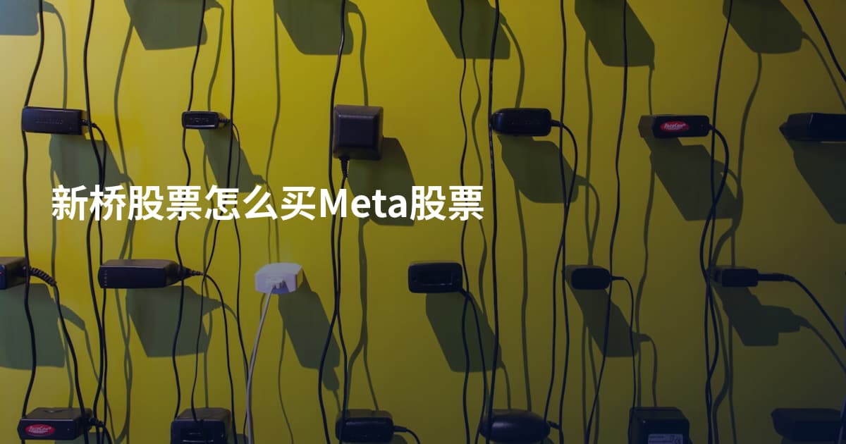 新桥股票怎么买Meta股票