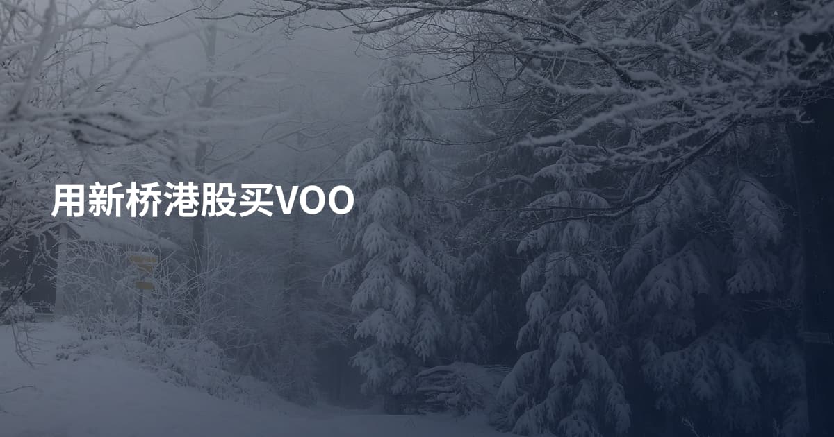 用新桥港股买VOO