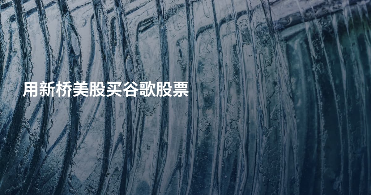 用新桥美股买谷歌股票