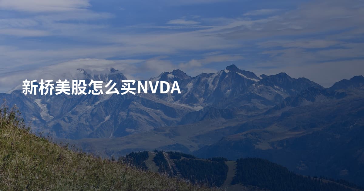 新桥美股怎么买NVDA