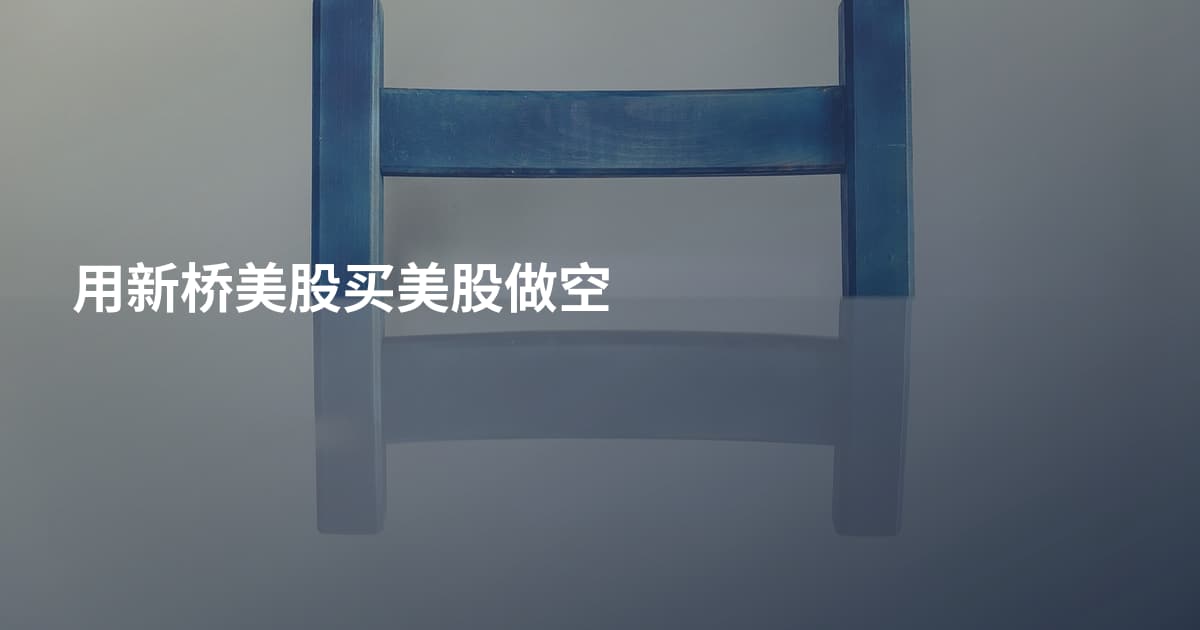用新桥美股买美股做空
