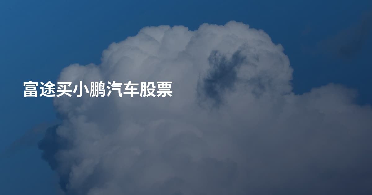 富途买小鹏汽车股票