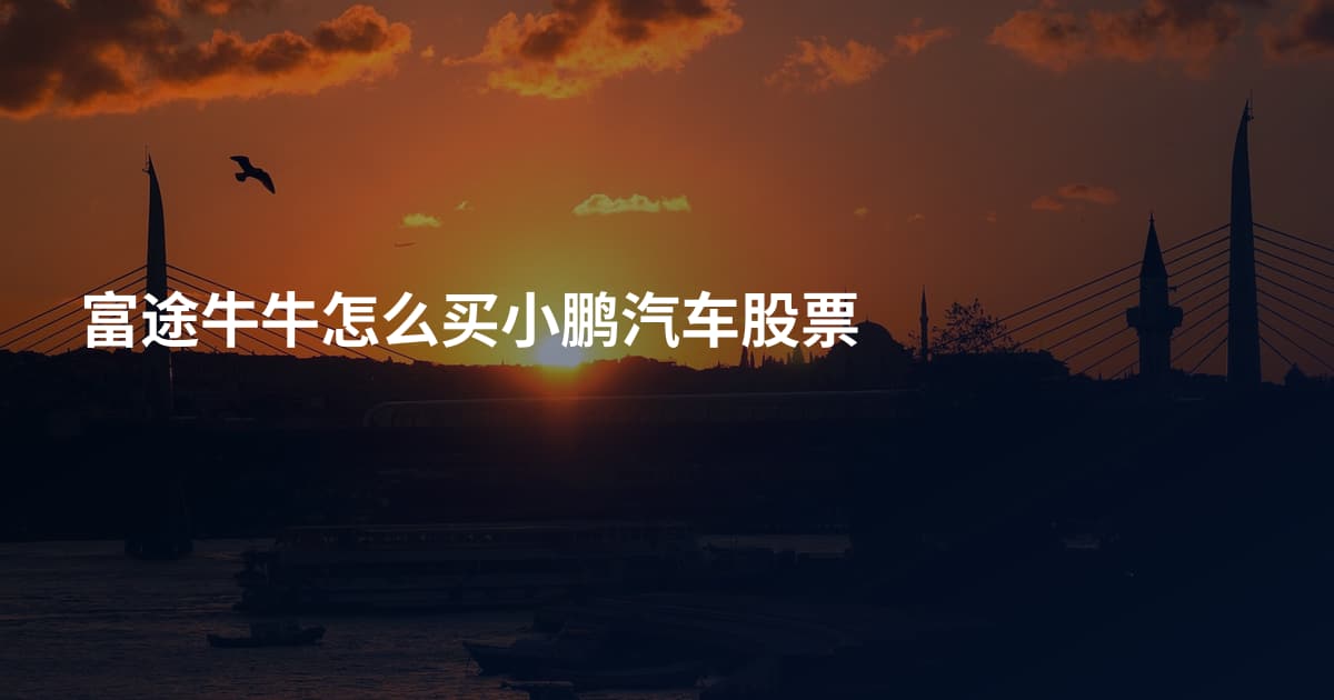 富途牛牛怎么买小鹏汽车股票