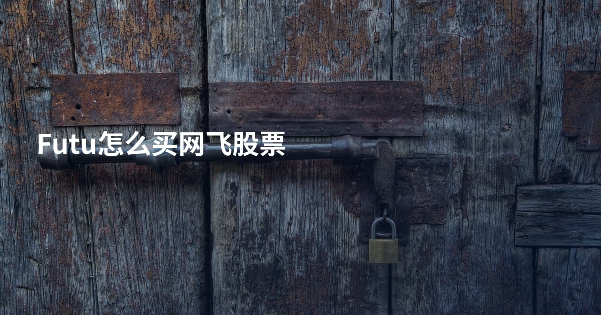 Futu怎么买网飞股票