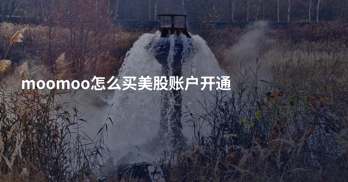 moomoo怎么买美股账户开通
