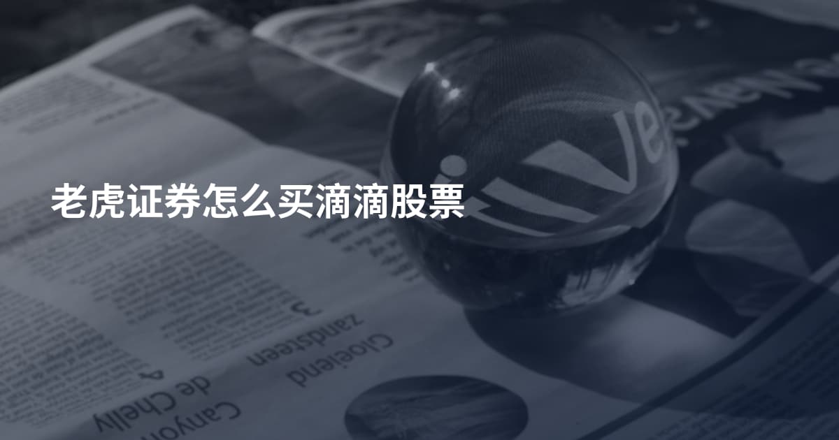 老虎证券怎么买滴滴股票