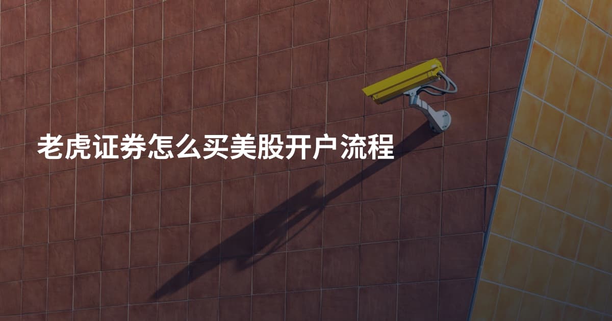 老虎证券怎么买美股开户流程