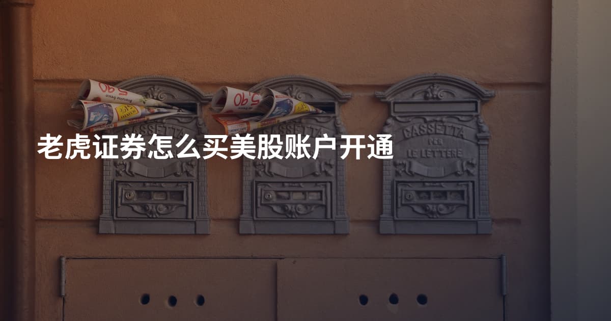 老虎证券怎么买美股账户开通
