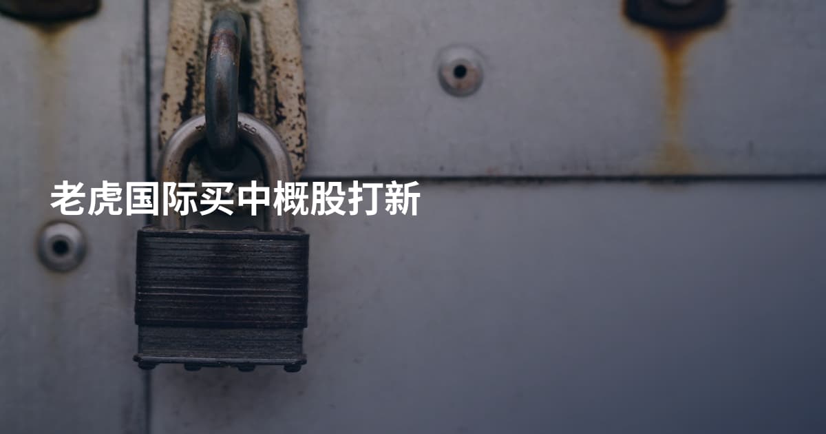 老虎国际买中概股打新
