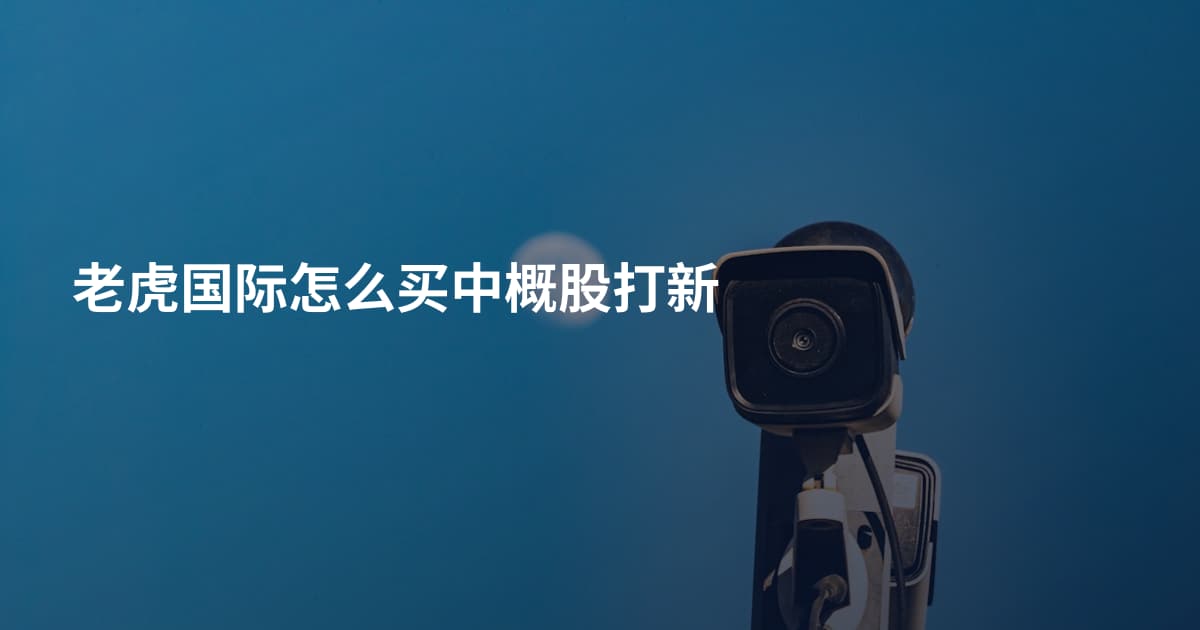 老虎国际怎么买中概股打新