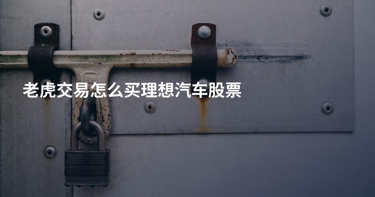 老虎交易怎么买理想汽车股票