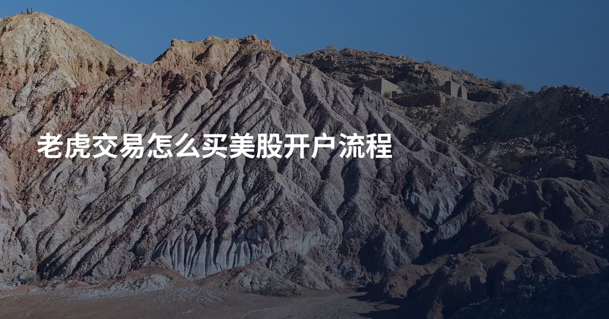 老虎交易怎么买美股开户流程