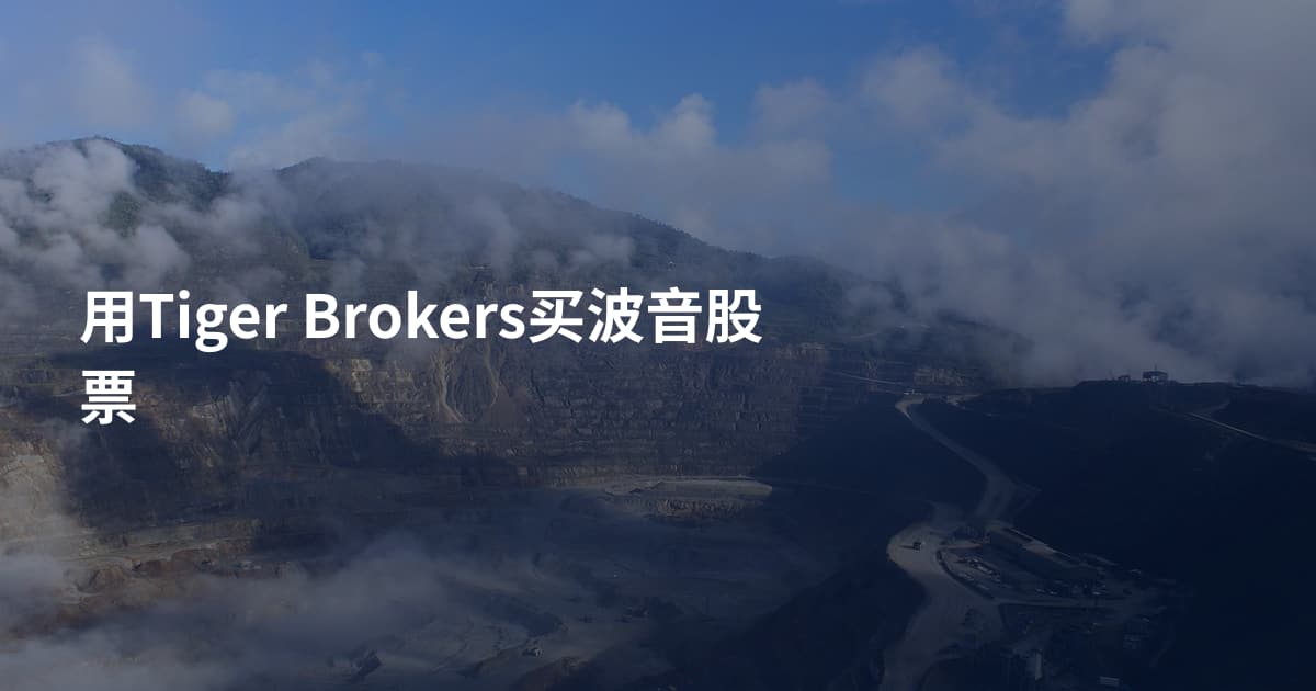 用Tiger Brokers买波音股票