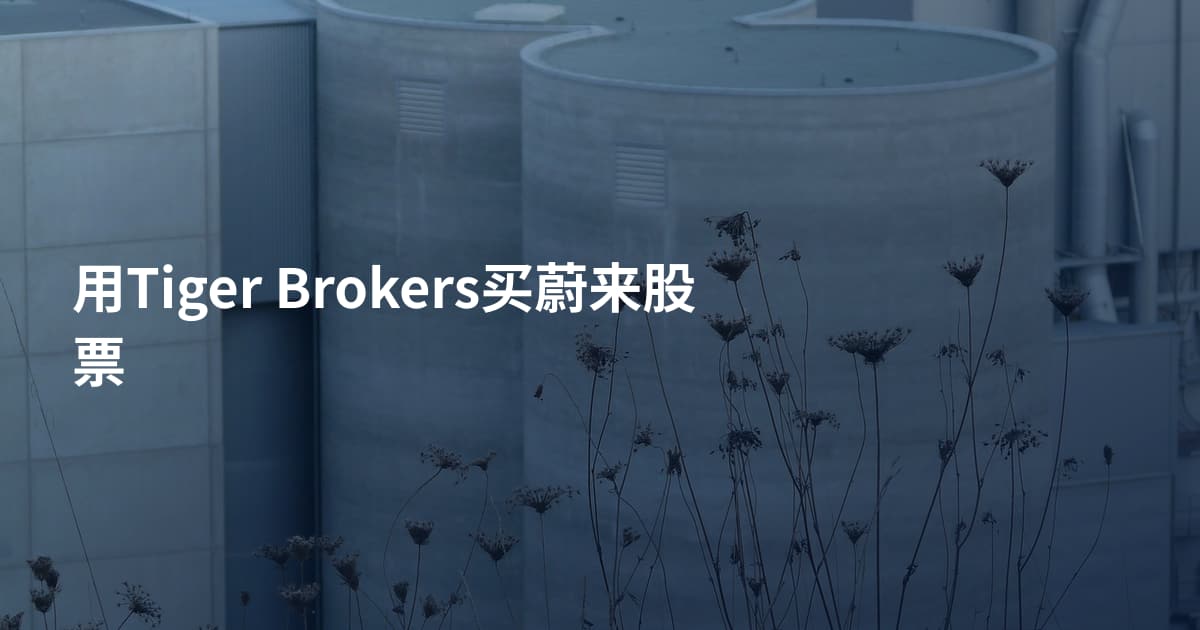 用Tiger Brokers买蔚来股票