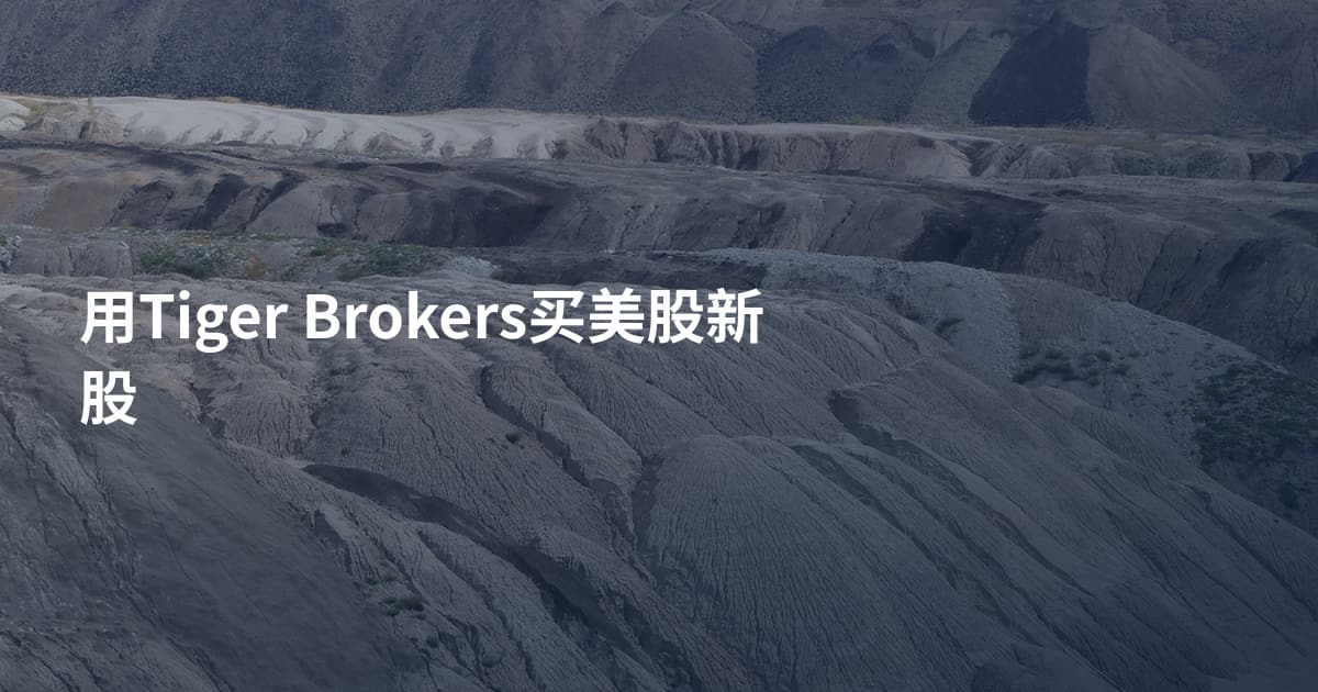 用Tiger Brokers买美股新股