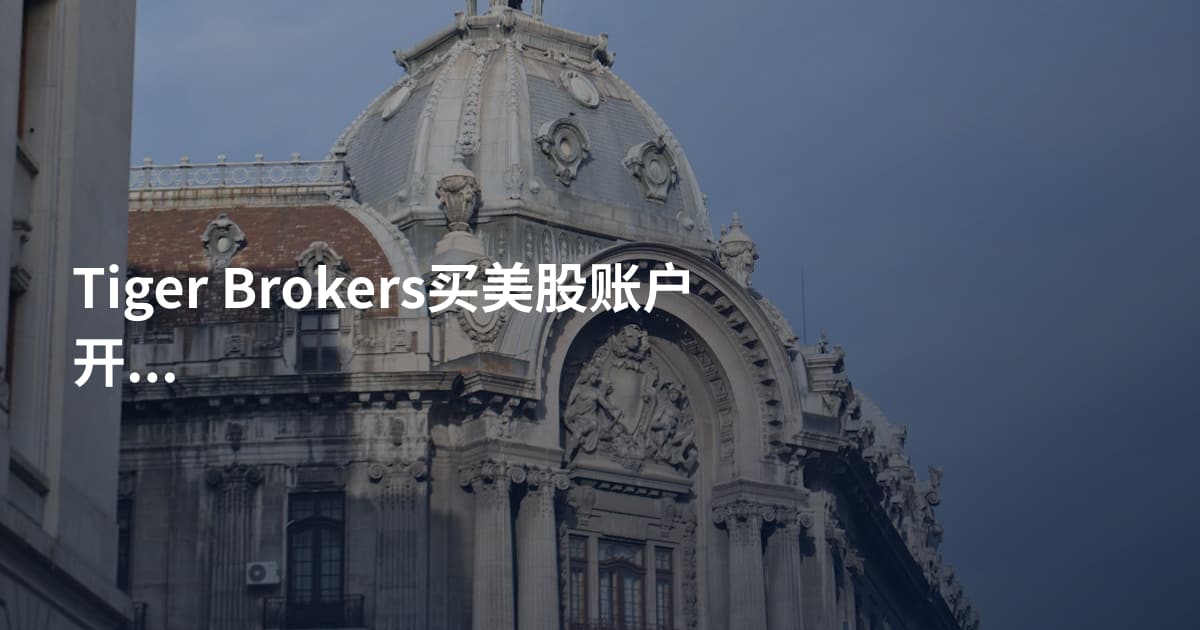 Tiger Brokers买美股账户开通
