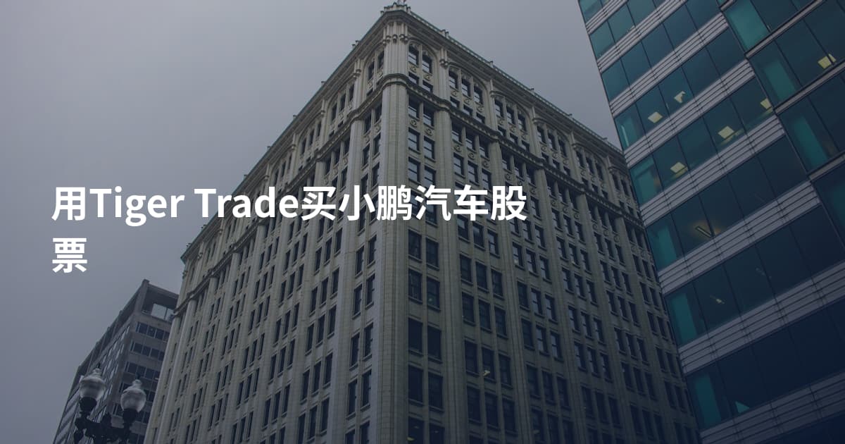 用Tiger Trade买小鹏汽车股票