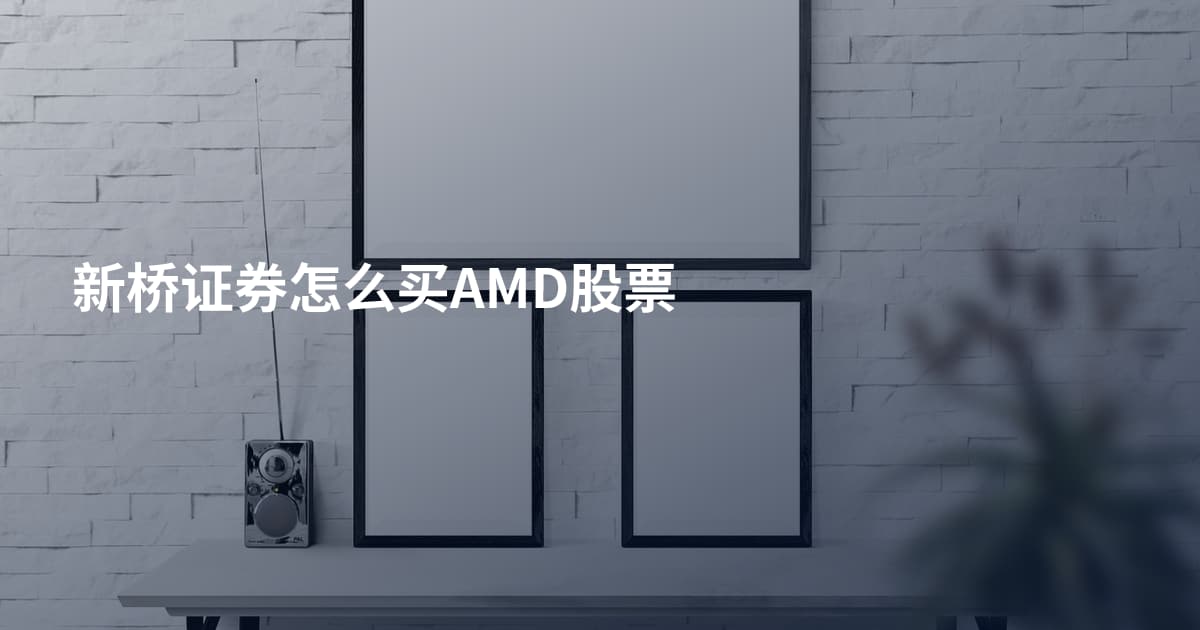 新桥证券怎么买AMD股票