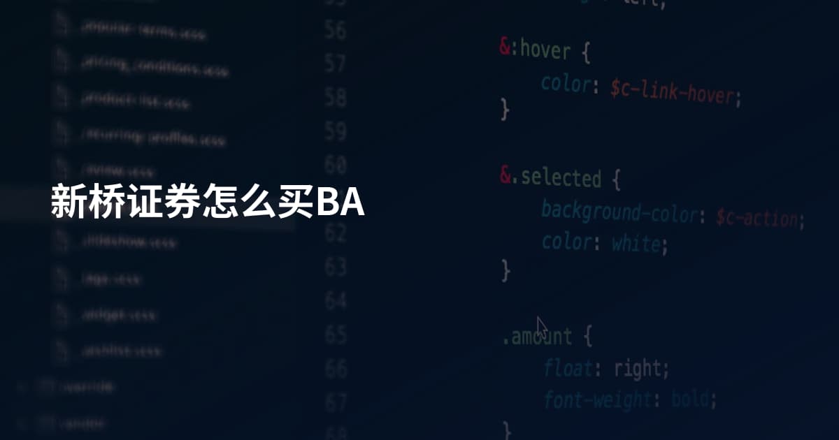 新桥证券怎么买BA