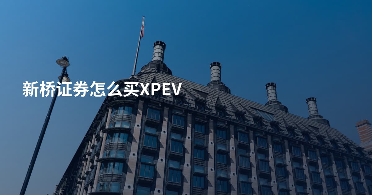 新桥证券怎么买XPEV