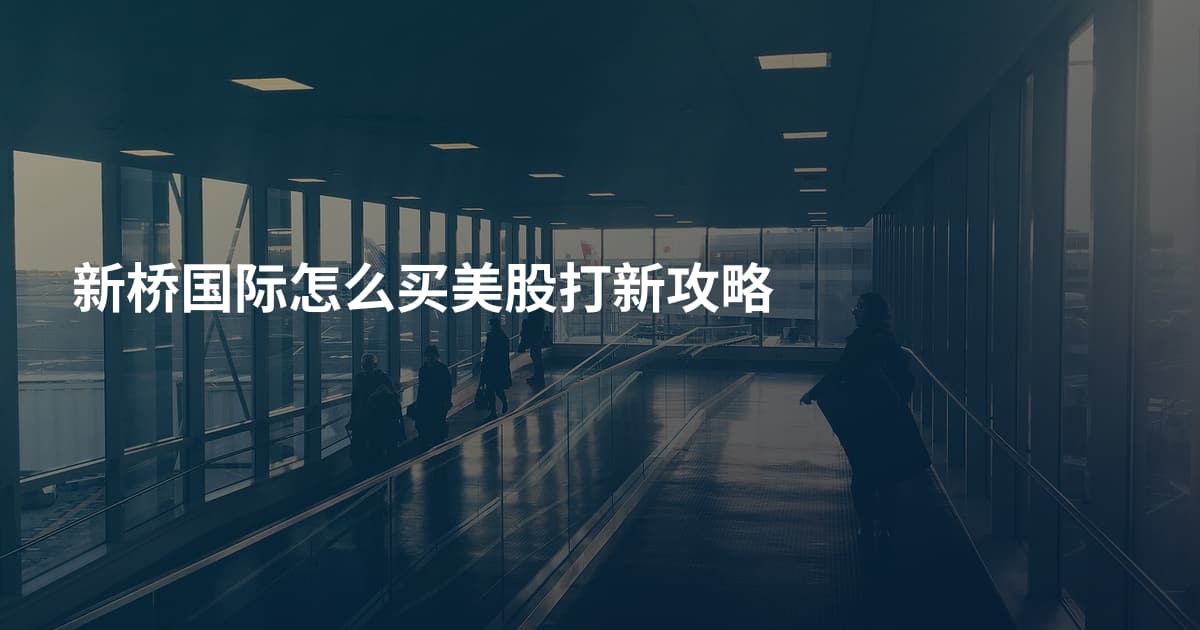 新桥国际怎么买美股打新攻略