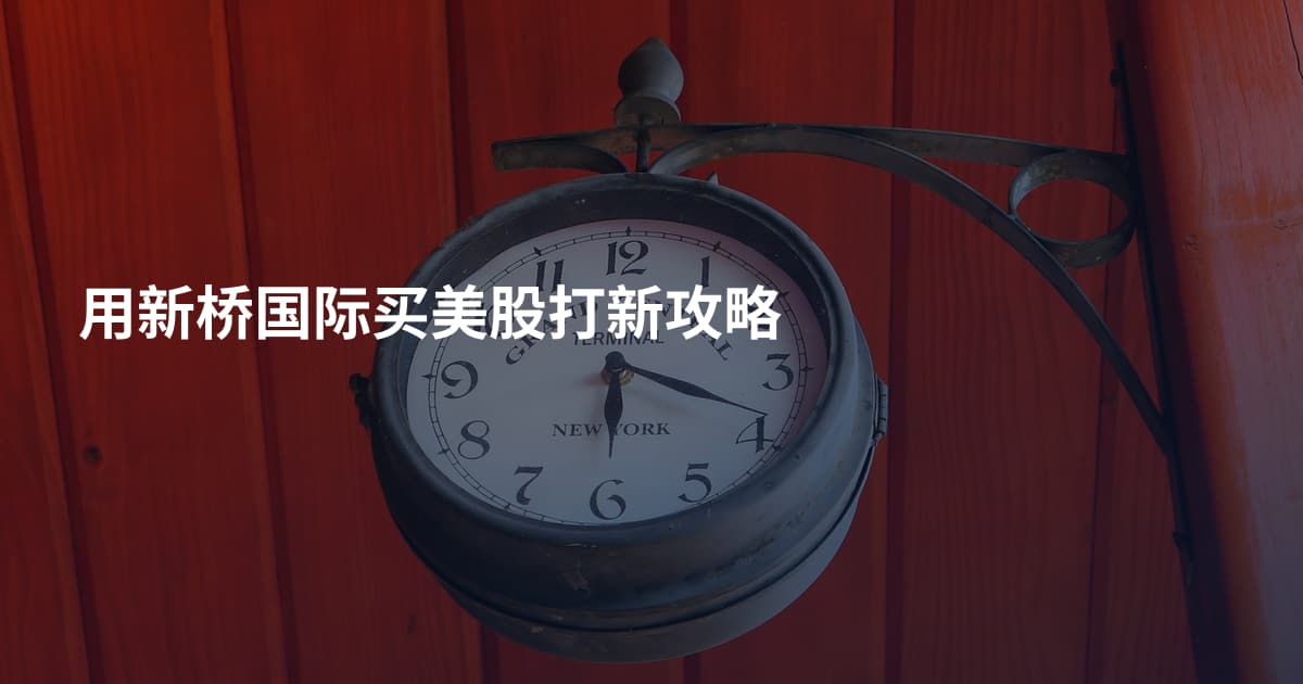 用新桥国际买美股打新攻略