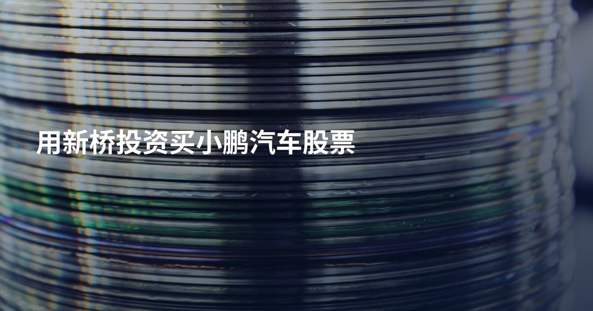 用新桥投资买小鹏汽车股票