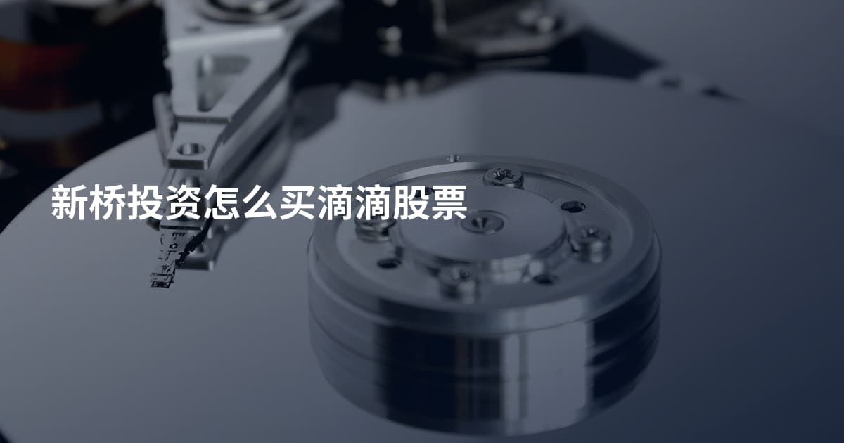 新桥投资怎么买滴滴股票