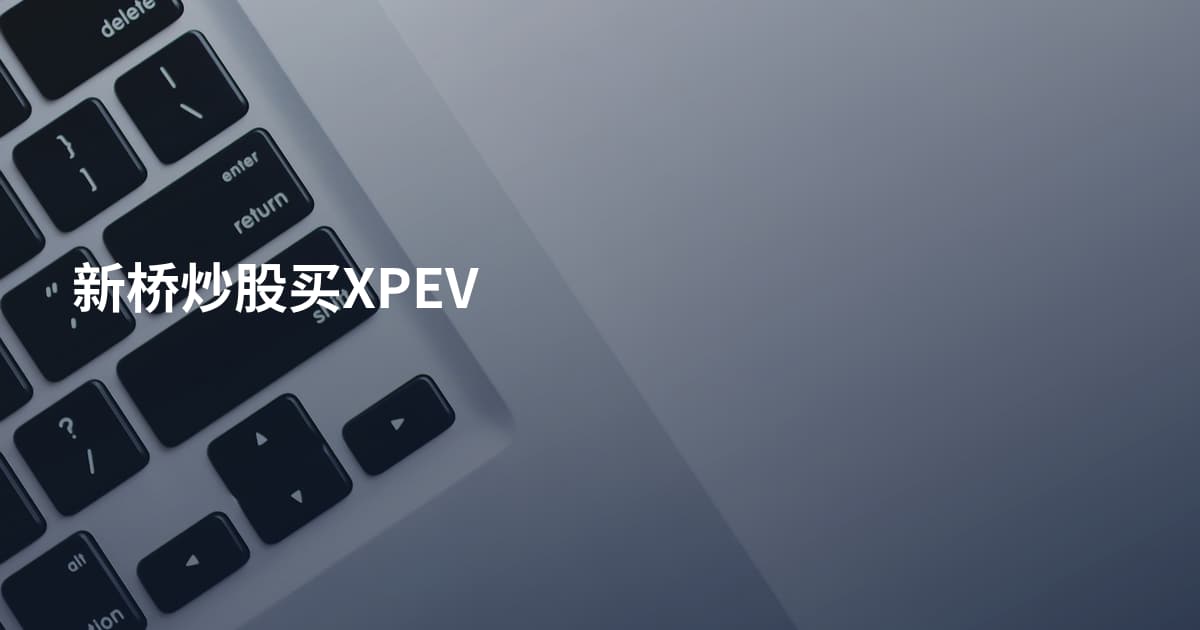 新桥炒股买XPEV
