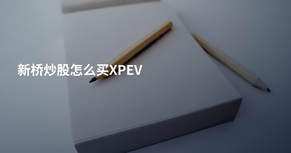 新桥炒股怎么买XPEV