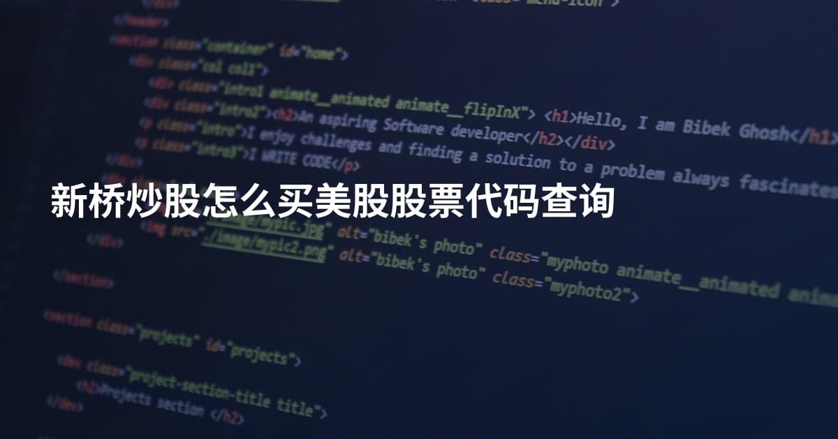新桥炒股怎么买美股股票代码查询