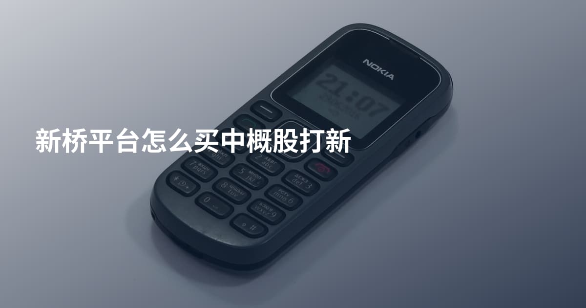 新桥平台怎么买中概股打新
