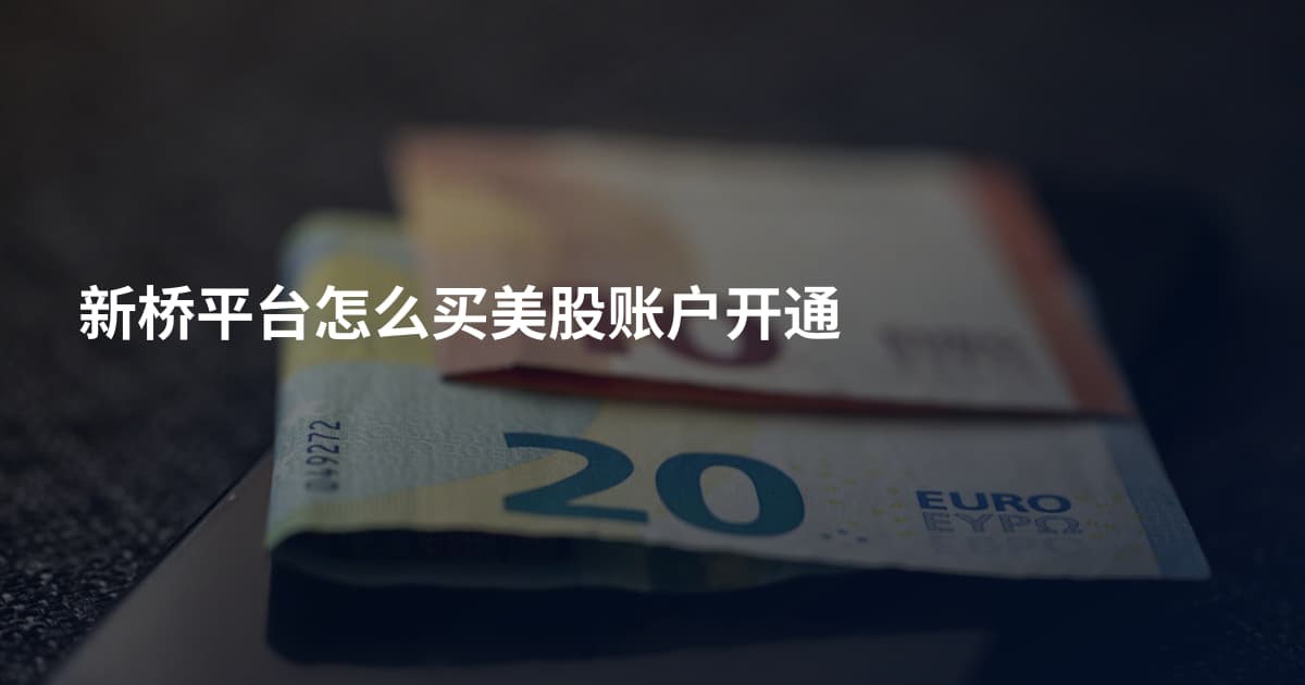 新桥平台怎么买美股账户开通