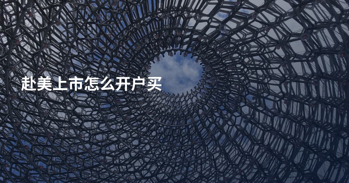 赴美上市怎么开户买