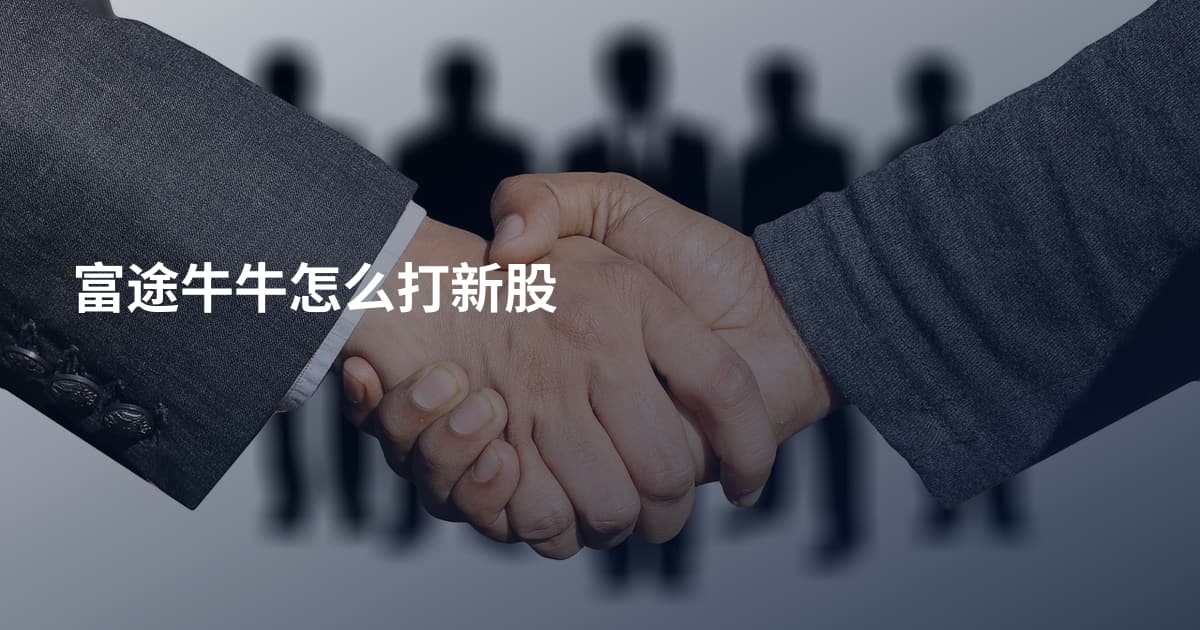 富途牛牛怎么打新股