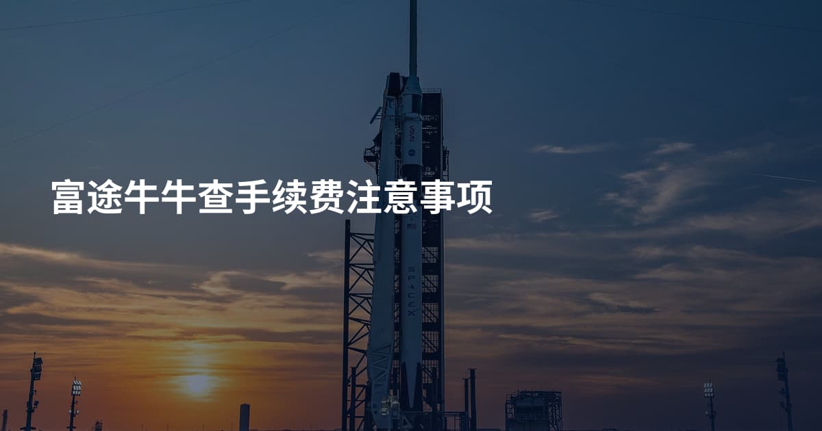 富途牛牛查手续费注意事项