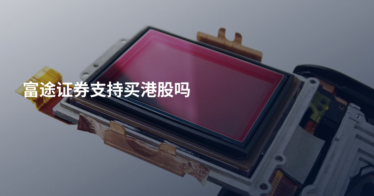 富途证券支持买港股吗