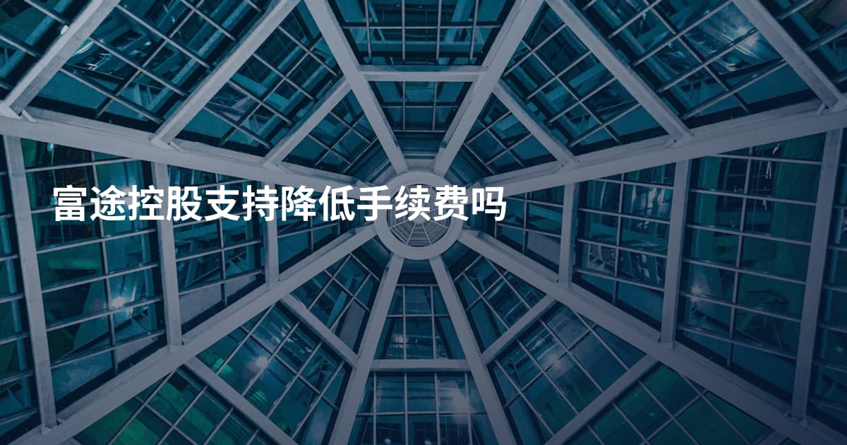 富途控股支持降低手续费吗