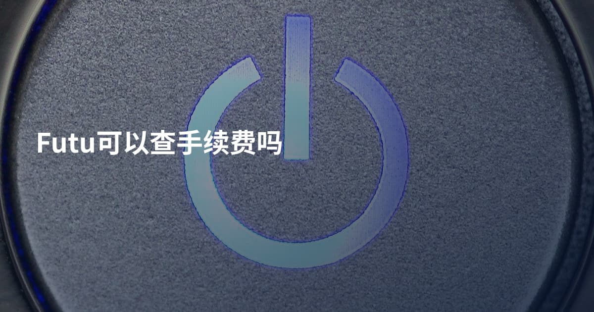 Futu可以查手续费吗
