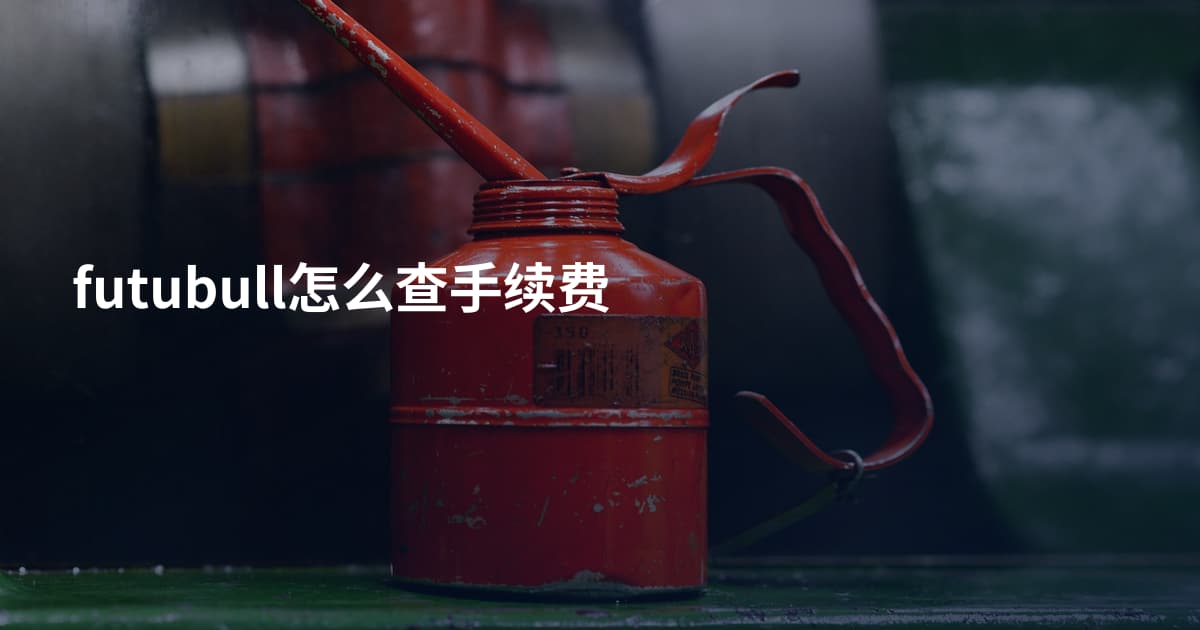 futubull怎么查手续费