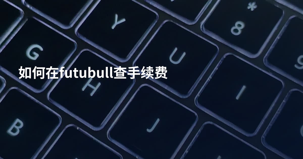 如何在futubull查手续费