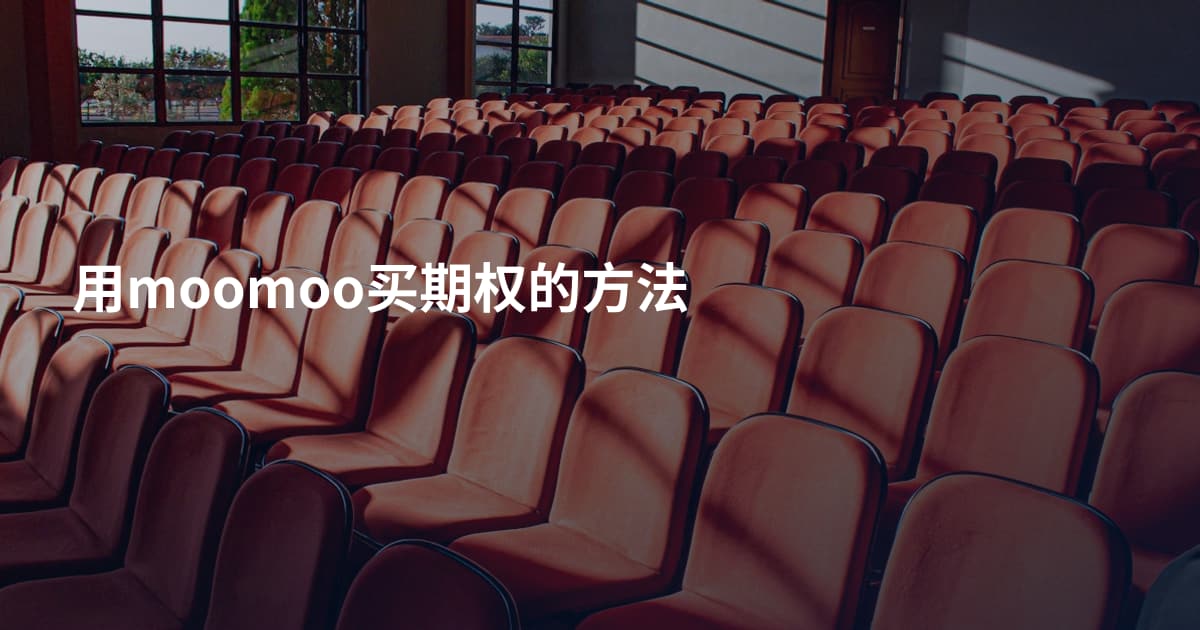 用moomoo买期权的方法