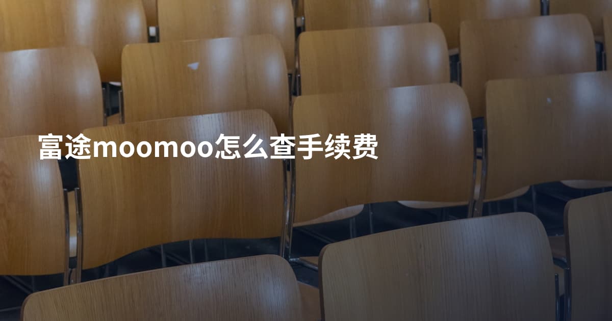 富途moomoo怎么查手续费