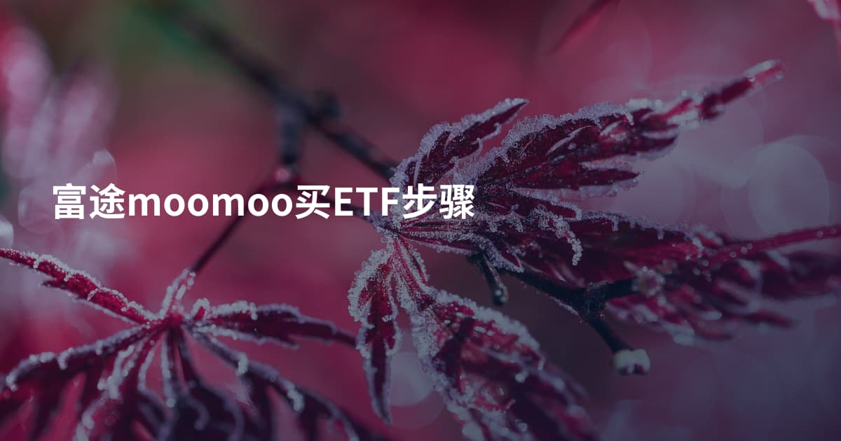 富途moomoo买ETF步骤