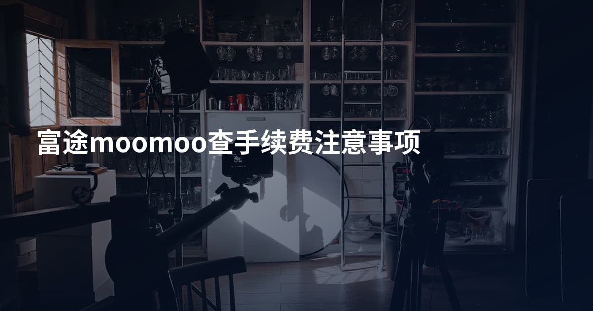 富途moomoo查手续费注意事项