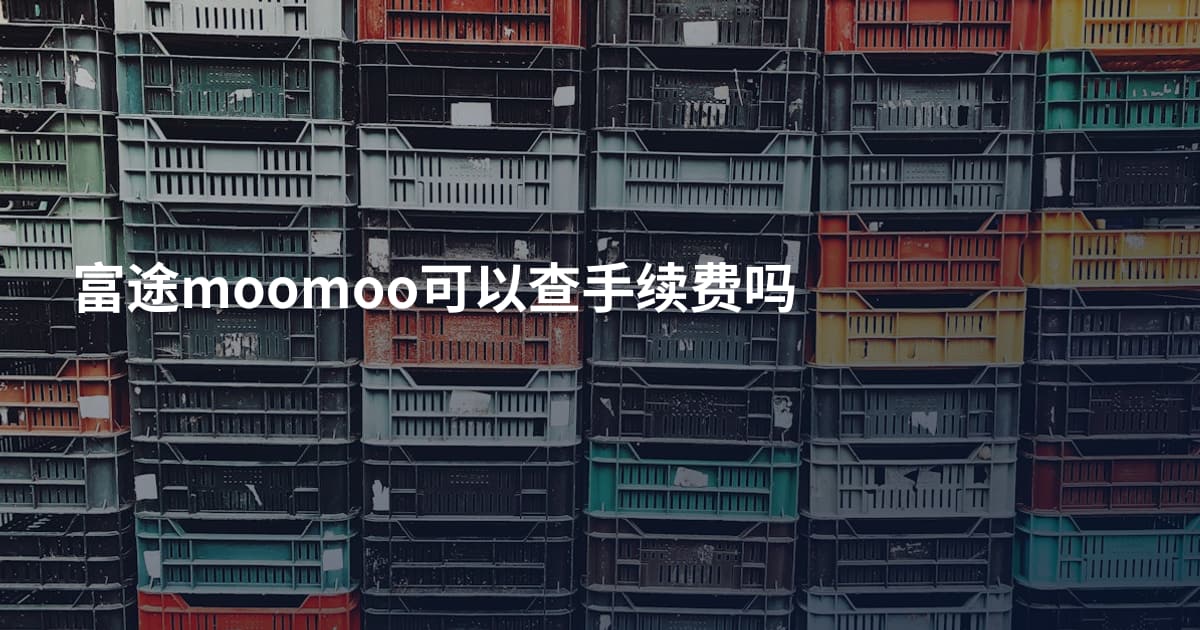 富途moomoo可以查手续费吗