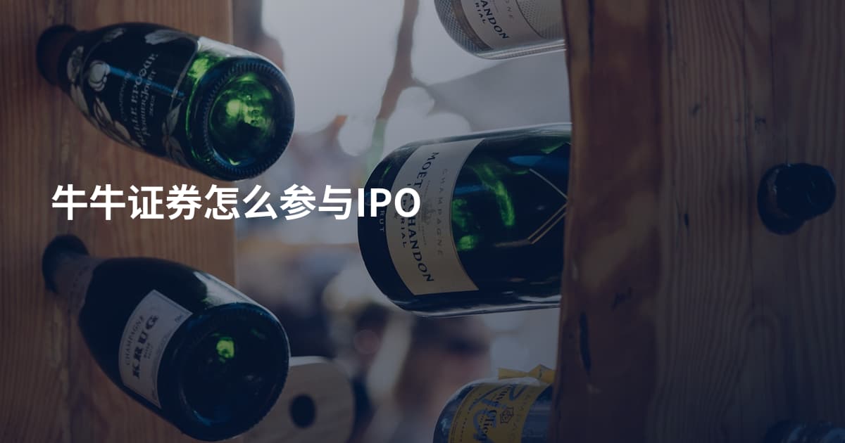 牛牛证券怎么参与IPO