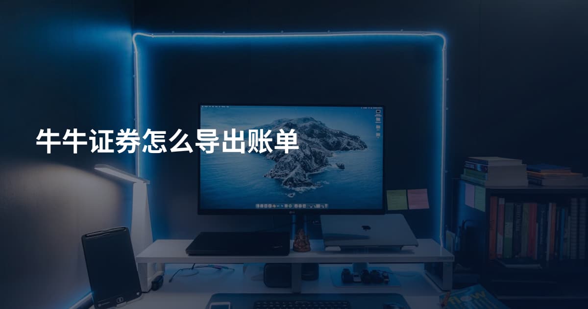 牛牛证券怎么导出账单