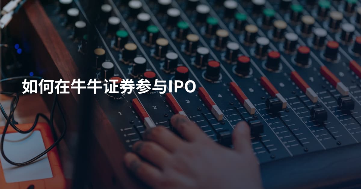 如何在牛牛证券参与IPO